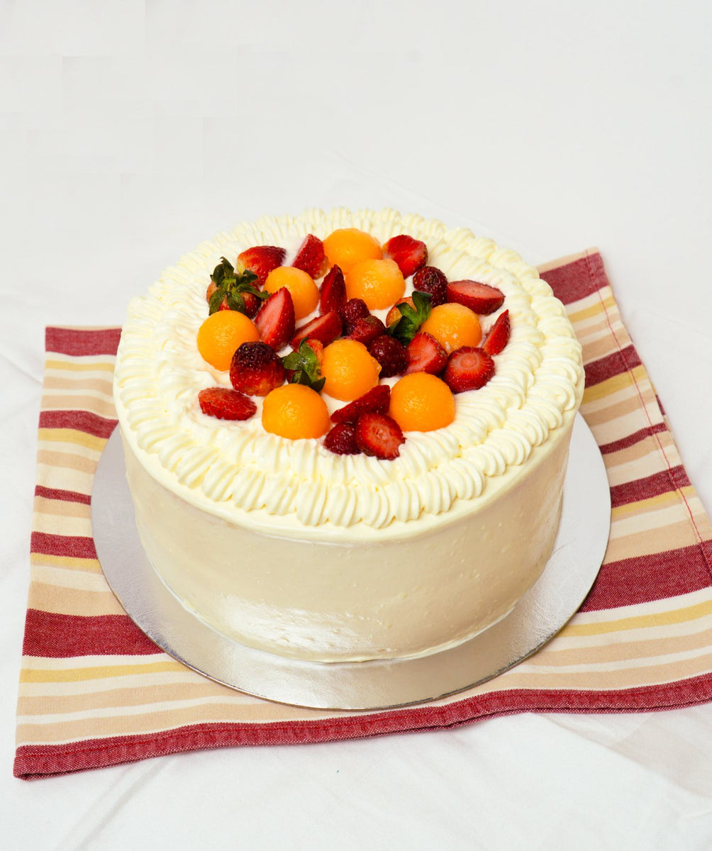 Festive Fruit Salad Cake CravingsKitchen