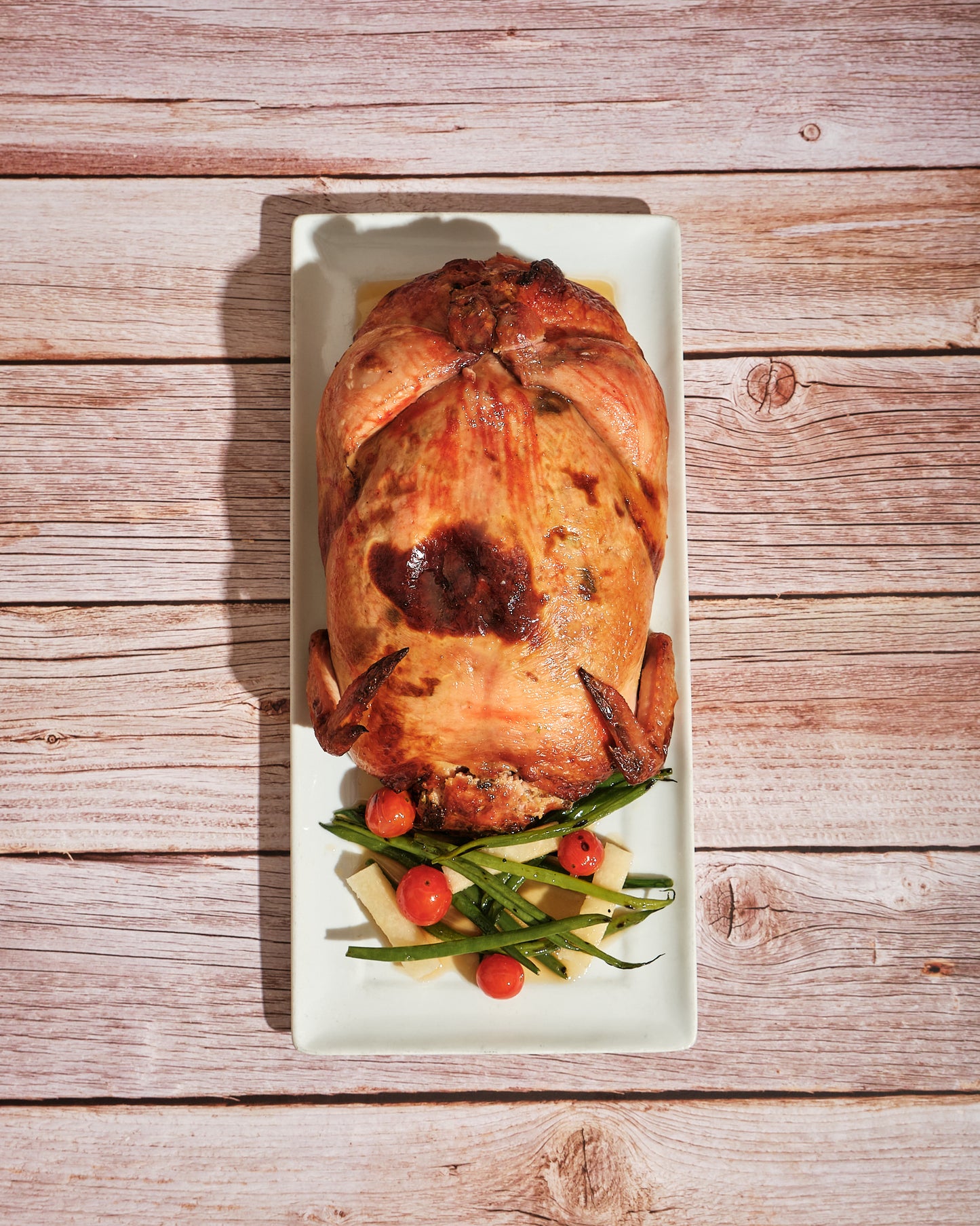 Roast Stuffed Chicken with Chorizo and Raisins