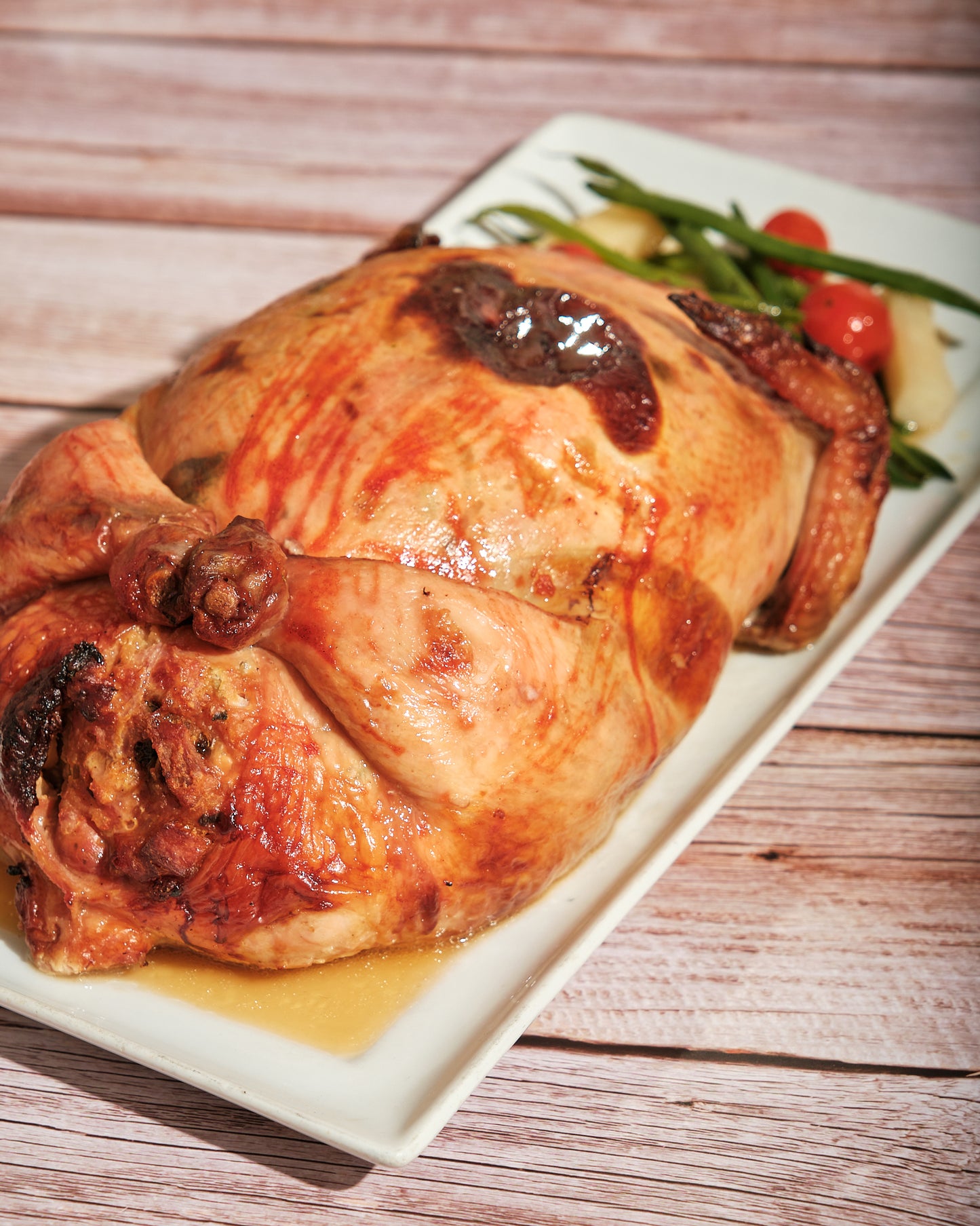 Roast Stuffed Chicken with Chorizo and Raisins