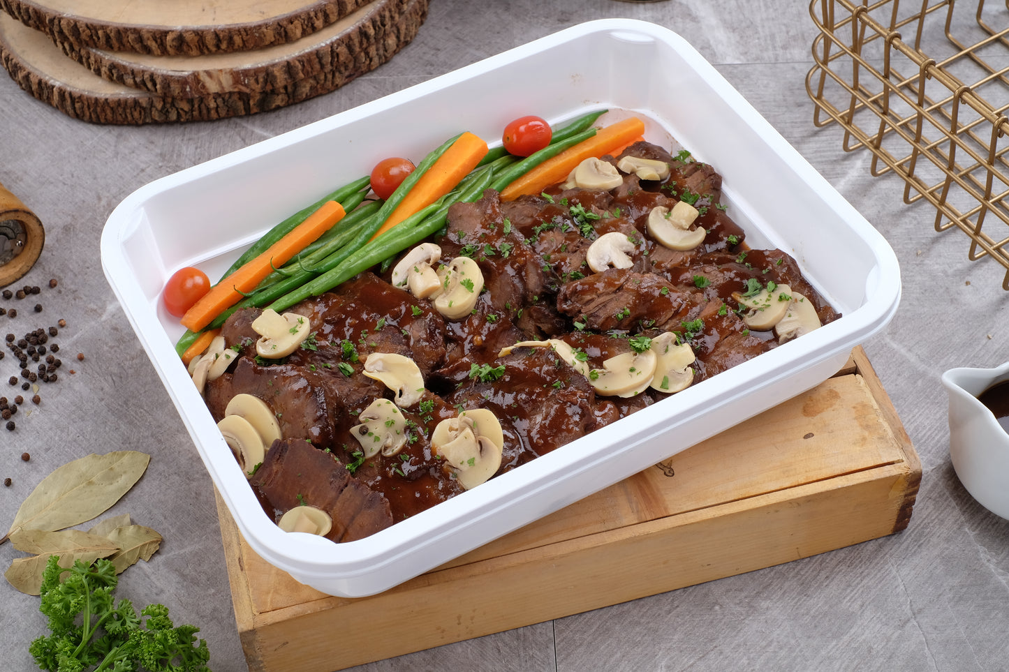 Roast Beef with Mushroom Sauce