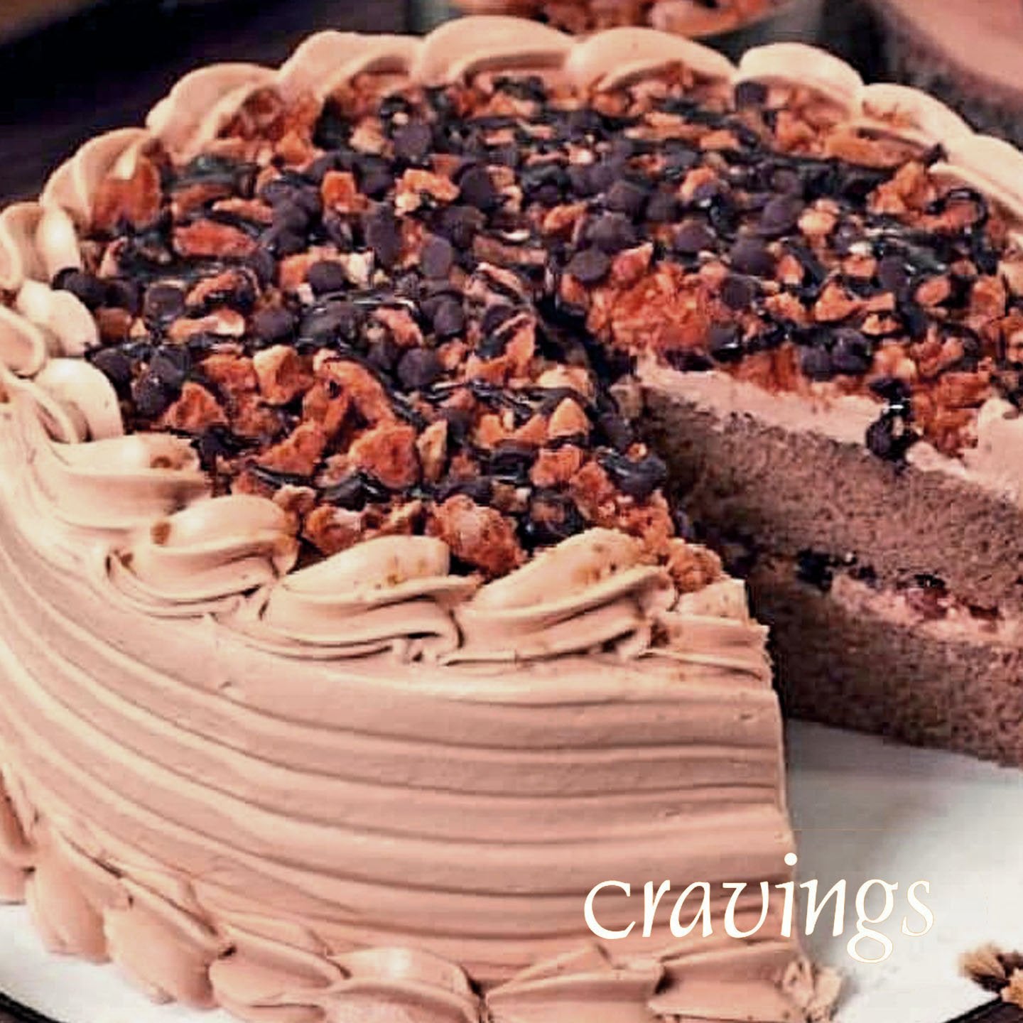 Chocolate Hazelnut Praline Crunch Cake - Bryony's Bakes